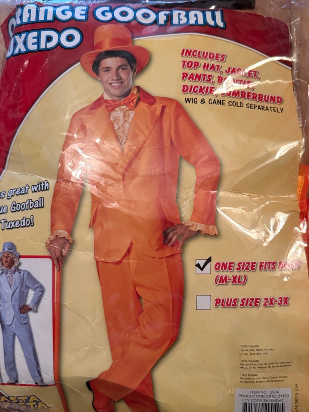 Men's Orange Goofball Tuxedo Jacket & Pants - Bold Orange Suit